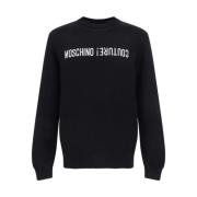 Ribbet Trim Sweatshirt med Brand Signature