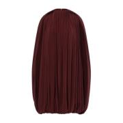 Burgundy Cape Design Puffball Kjole