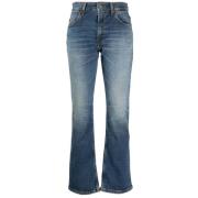 Repareret Mid Blue Jeans