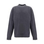 Monokrom Ribbet Uld Crew Neck Sweater