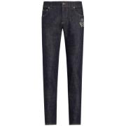 Indigo Blue Skinny Jeans med Logo