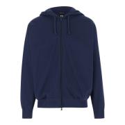 Blå Zip Hoodie Sweater