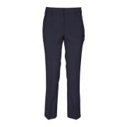 Sort uldblandede bukser Slim Fit