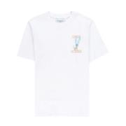 Logo Print Bomuld T-shirt - Hvid