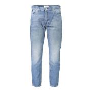 Denim Herre Jeans Blå Vasket Lomme