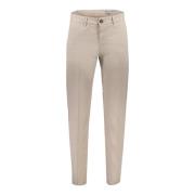 Beige Slim Fit Bukser med Logo