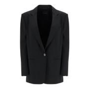 Sort Oversize Uld Blazer