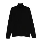 Sort højhalset sweater AW24