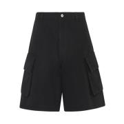 Sort Cargo Stil Shorts