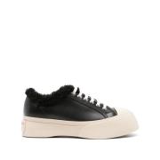 Sorte Sneakers med Shearling Foring