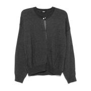 Grå Uld Cardigan Sweater AW24