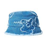 Broderet Denim Bucket Hat