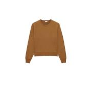 Bomuld Rund Hals Broderet Sweatshirt