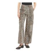 Leopard Print Cargo Jeans