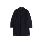 Navy Blue Wool Coat