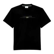 Sort prikket logo t-shirt