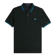 Marine/Grøn Twin Tipped Polo Skjorte