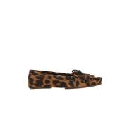 Leopard Print Ruskind Mokkasiner Sko