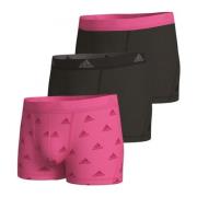 Aktive Flex Bomuld Boxers i Sort/Rosa