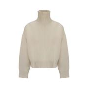 Kashmir Turtleneck Sweater, Ribbed Design