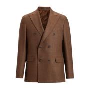 Brun Hopsack Blazer Regular Fit