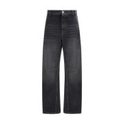 Højtaljede Straight Leg Jeans