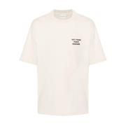 Logo Bomuld T-shirt Beige