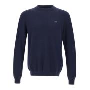 Herre Grøn Uld Sweater, Crew Neck