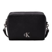 polyester crossbody taske med justerbar rem