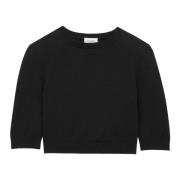 Strikket Uld Crop Top