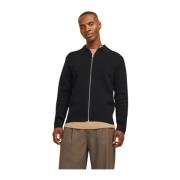 Polo Hals Zip-Up Cardigan