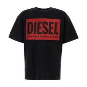 Oversize Sort Bomuld T-Box T-Shirt