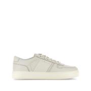 Beige Sneakers med Logo Paneler