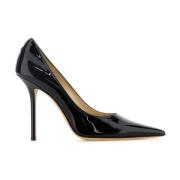 Elegant Sort Læder Love Pumps