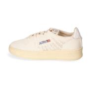 Perforeret Ivory Knit Low Sneaker