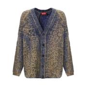 Dyr Print V-Hals Cardigan