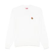 Mandel Beige Logo Patch Crew Neck