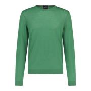 Elastisk Uld Pullover Slim-Fit Moderne