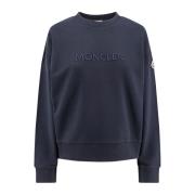 Broderet bomulds sweatshirt med ikonisk logo