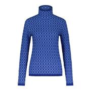 3D Jacquard Uld Blandet Turtleneck Skjorte