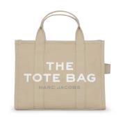 Beige Farve Tote Taske