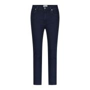 Højtaljede Straight Crop Jeans