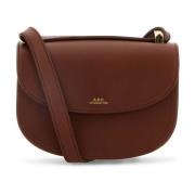 Mini Karamel Læder Crossbody Taske