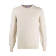 Luksuriøs rund hals sweater strik