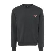 bomuld grå sweatshirt med pink logo