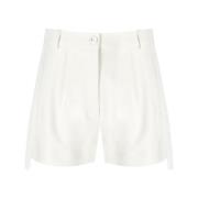 Ivory Smoking Shorts med Satinbånd