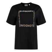 Ribbet bomuld T-shirt