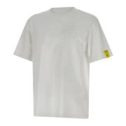 Tegneserie Broderet Hvid T-shirt