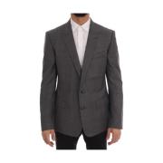 Elegant Martini Tjekket Uld Blazer