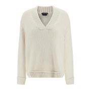 Alpaca V-hals Sweater Kvinder Italien